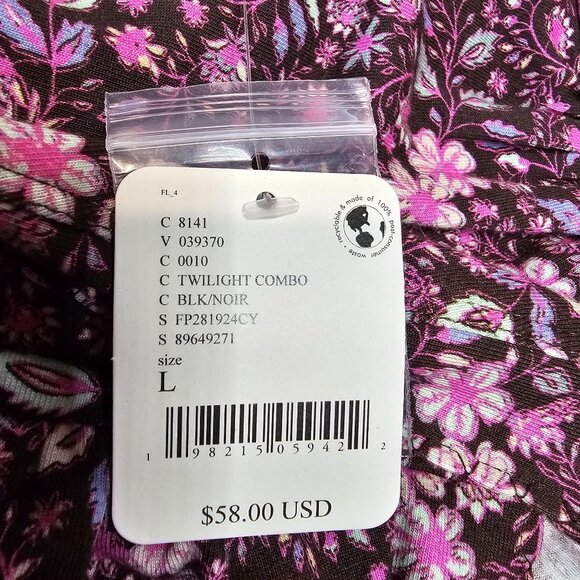 Free People Intimately Womens L Floral‎ Wear It Out Printed Bodysuit NWT - Picture 13 of 14